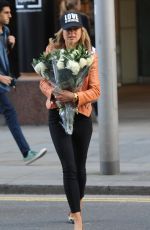 KIMBERLY GARNER in Jeans at a Flowers Shop in London