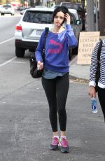 KRYSTEN RITTER in Leggings Arrives at a Gym in West Hollywood