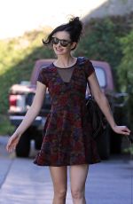 KRYSTEN RITTER in Short Dress Out and About in Los Angeles
