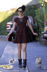KRYSTEN RITTER in Short Dress Out and About in Los Angeles
