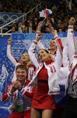 KSENIA STOLBOVA and Fyodor Klimov at 2014 Winter Olympics in Sochi