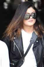 KYLIE JENNER Arrives at Andy Lecompte Salon in Los Angeles