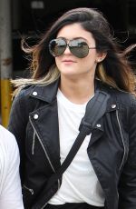 KYLIE JENNER Arrives at Andy Lecompte Salon in Los Angeles