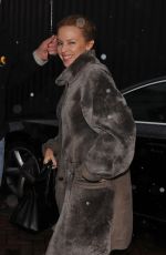 KYLIE MINOGUE Leaves a Studio in London