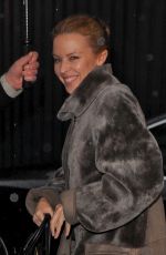 KYLIE MINOGUE Leaves a Studio in London