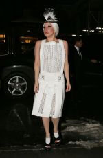 LADY GAGA Arrives at Quality Meats Restaurant in New York