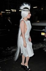 LADY GAGA Arrives at Quality Meats Restaurant in New York