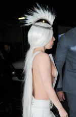 LADY GAGA Arrives at Quality Meats Restaurant in New York