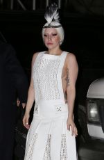 LADY GAGA Arrives at Quality Meats Restaurant in New York