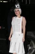 LADY GAGA Arrives at Quality Meats Restaurant in New York