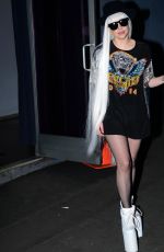 LADY GAGA Leaves a Studio in Hollywood