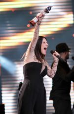 LAURA PAUSINI Performs at Vina Del Mar Festival in Chile
