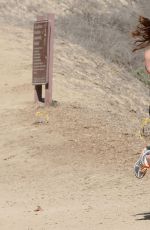LEA MICHELE Jogging at the Runyon Canyon Park