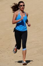 LEA MICHELE Jogging at the Runyon Canyon Park