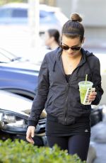 LEA MICHELE Leaves Earth Bar in West Hollywood