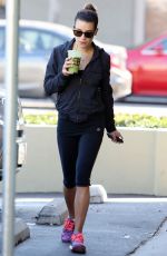 LEA MICHELE Leaves Earth Bar in West Hollywood