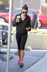 LEA MICHELE Leaves Earth Bar in West Hollywood