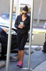 LEA MICHELE Leaves Earth Bar in West Hollywood
