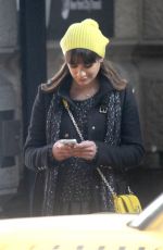 LEA MICHELE on the Set of Glee