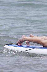 LEANN RIMES in Bikini Bottoms Trying to Paddleboarding in Mexico