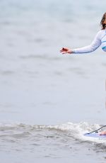 LEANN RIMES Taking Paddleboarding Lesson in Hawaii