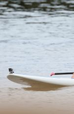 LEANN RIMES Taking Paddleboarding Lesson in Hawaii