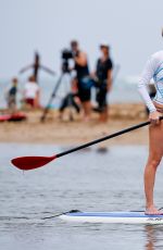 LEANN RIMES Taking Paddleboarding Lesson in Hawaii
