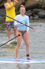 LEANN RIMES Taking Paddleboarding Lesson in Hawaii