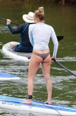 LEANN RIMES Taking Paddleboarding Lesson in Hawaii