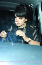 LILY ALLEN Arrives at Esquire Bafta Party