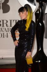 LILY ALLEN at 2014 Brit Awards in London
