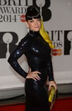 LILY ALLEN at 2014 Brit Awards in London