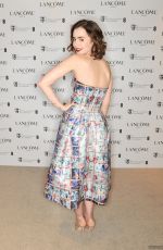 LILY COLLINS at Lancome Pre-Bafta Party in London