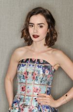 LILY COLLINS at Lancome Pre-Bafta Party in London