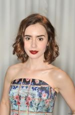 LILY COLLINS at Lancome Pre-Bafta Party in London