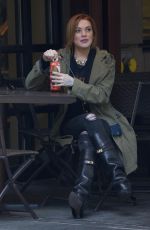 LINDSAY LOHAN at a Hotel in New York
