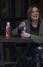 LINDSAY LOHAN at a Hotel in New York