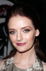 LYDIA HEARST at Alice + Olivia Fall 2014 Fashion Show in New York