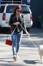 MANDY MOORE Arrives at a Vet in Los Feliz