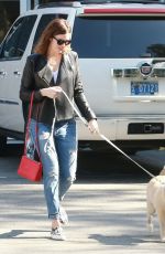 MANDY MOORE Arrives at a Vet in Los Feliz