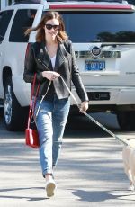MANDY MOORE Arrives at a Vet in Los Feliz