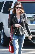 MANDY MOORE Arrives at a Vet in Los Feliz