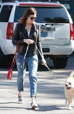 MANDY MOORE Arrives at a Vet in Los Feliz
