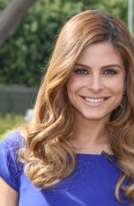 MARIA MENOUNIS on the Set of Extra in Universal City
