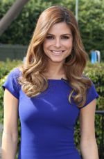 MARIA MENOUNIS on the Set of Extra in Universal City