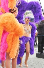 MARIA MENOUNOS on the Set of Extra in Universal City 2602