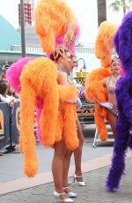 MARIA MENOUNOS on the Set of Extra in Universal City 2602