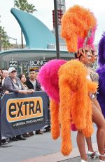 MARIA MENOUNOS on the Set of Extra in Universal City 2602