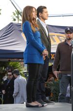 MARIA MENOUNOS on the Set of Extra in Universal City 2702