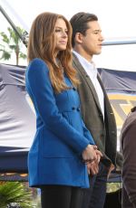 MARIA MENOUNOS on the Set of Extra in Universal City 2702